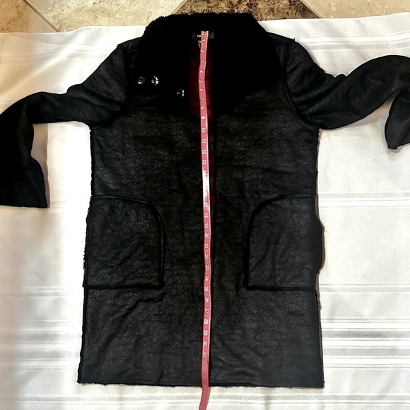 SALE 1/2 OFF Women's Faux Shearling Coat Karen Kane Sz‎ S Black EUC - Picture 13 of 15